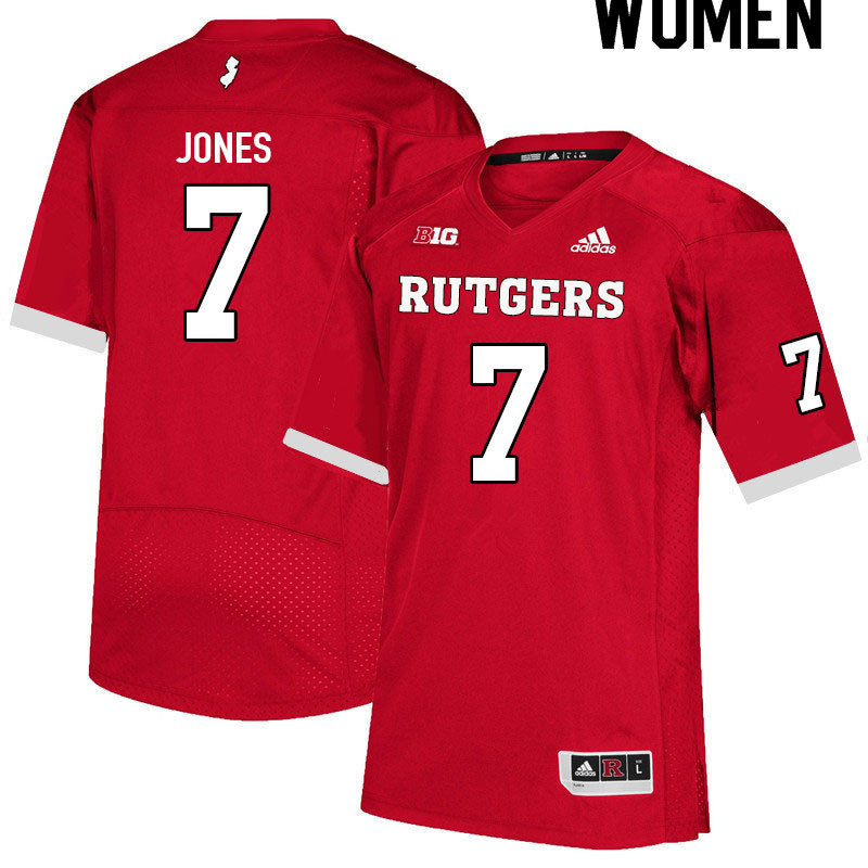 Women #7 Shameen Jones Rutgers Scarlet Knights College Football Jerseys Sale-Scarlet